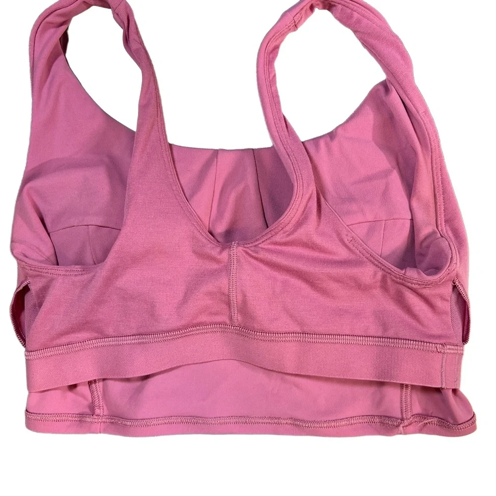 Lululemon Nulu‎ Sports Bra Front Darting Yoga Light Support Pink Blossom Size 4